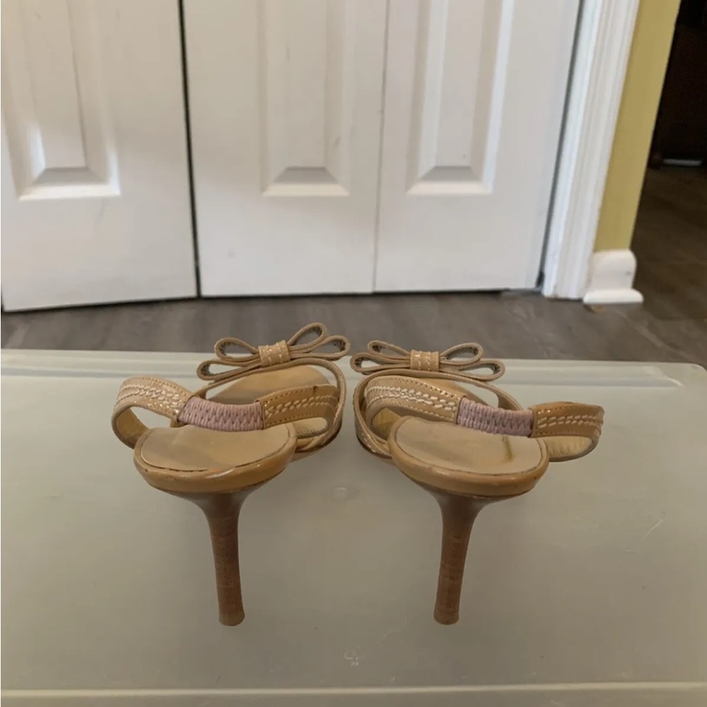 Valentino leather brown Slingback heels - Picture 4 of 6